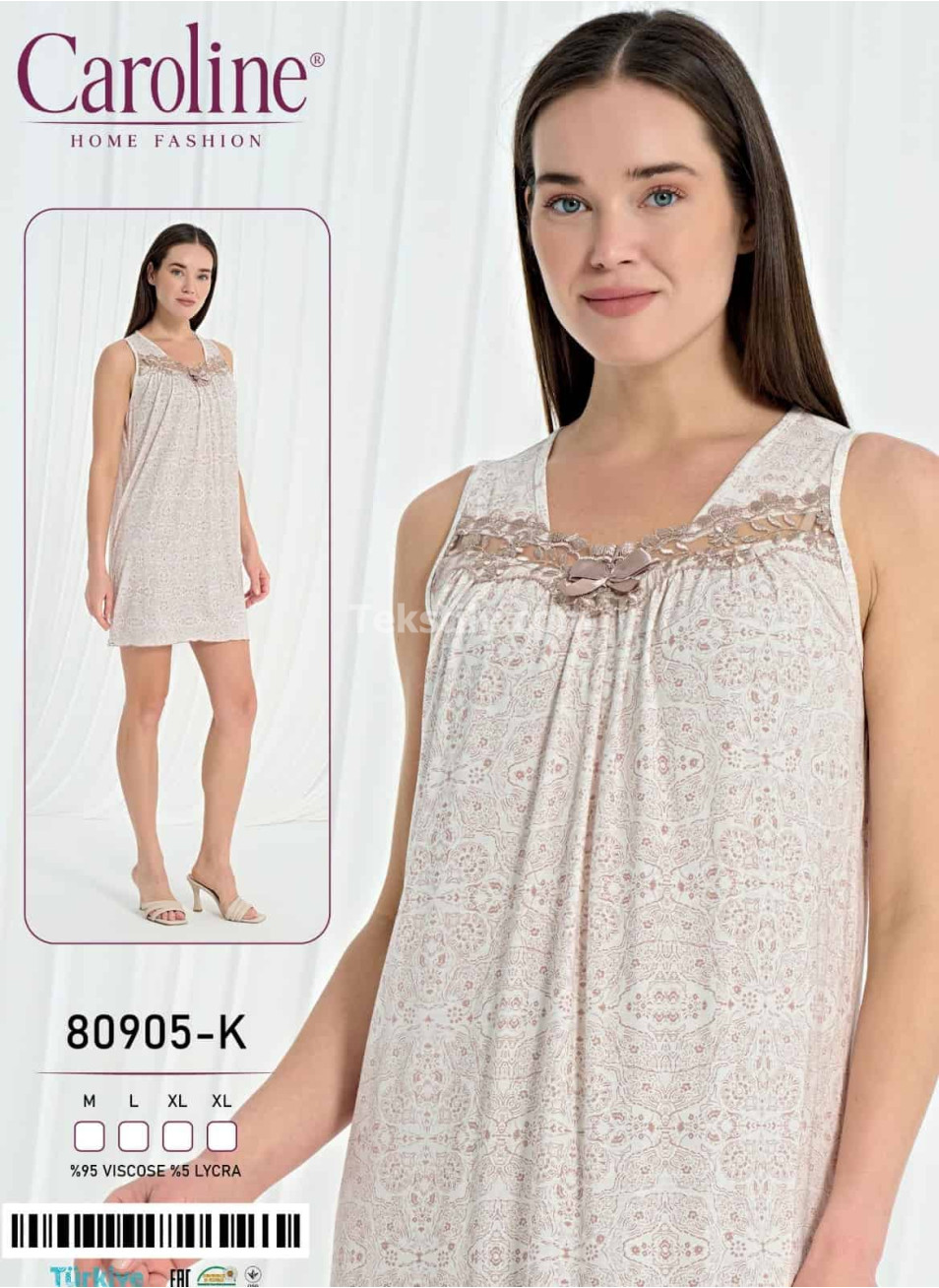 Женская Ночная Сорочка Caroline (M+L+XL+XL)