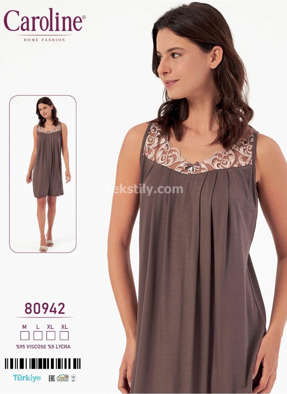 Женская Ночная Сорочка Caroline (M+L+XL+XL)