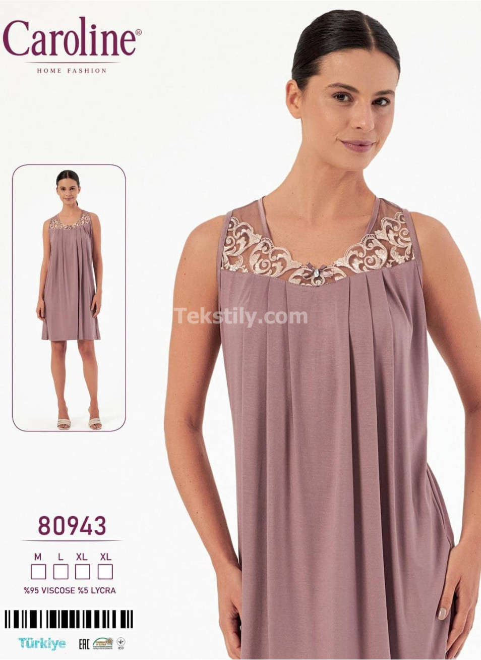 Женская Ночная Сорочка Caroline (M+L+XL+XL)