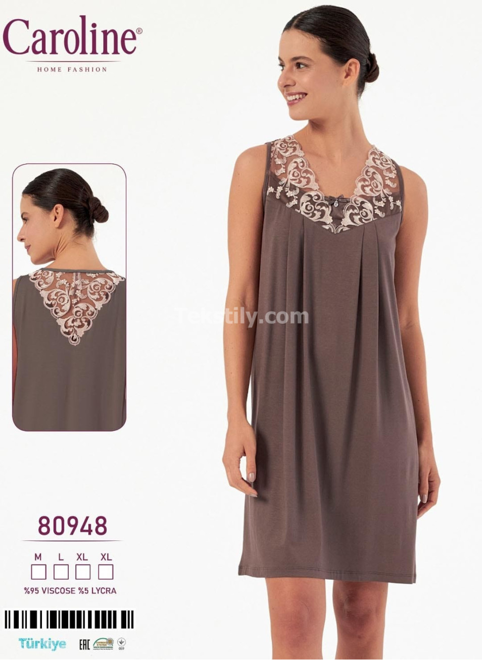 Женская Ночная Сорочка Caroline (M+L+XL+XL)