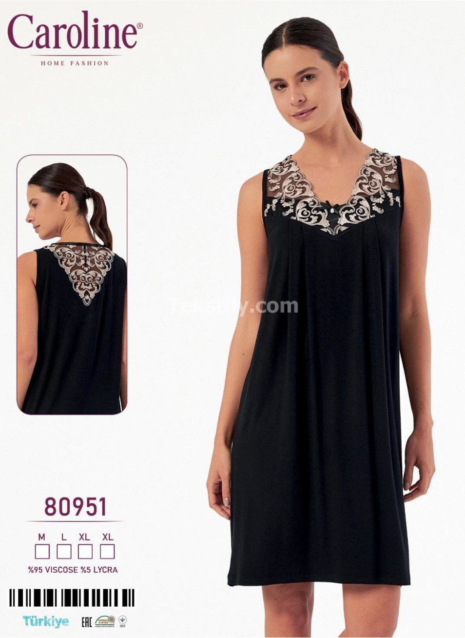 Женская Ночная Сорочка Caroline (M+L+XL+XL)
