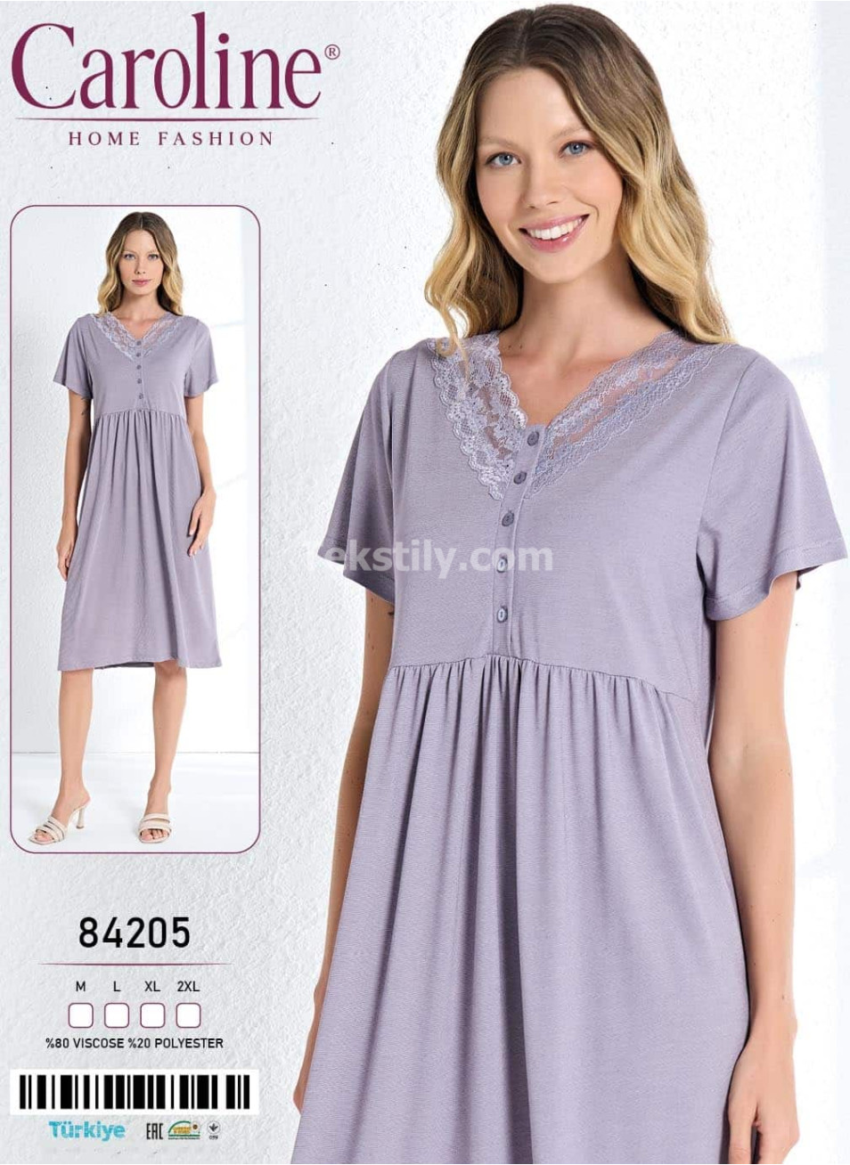 Женская Ночная Сорочка Caroline (M+L+XL+2XL)