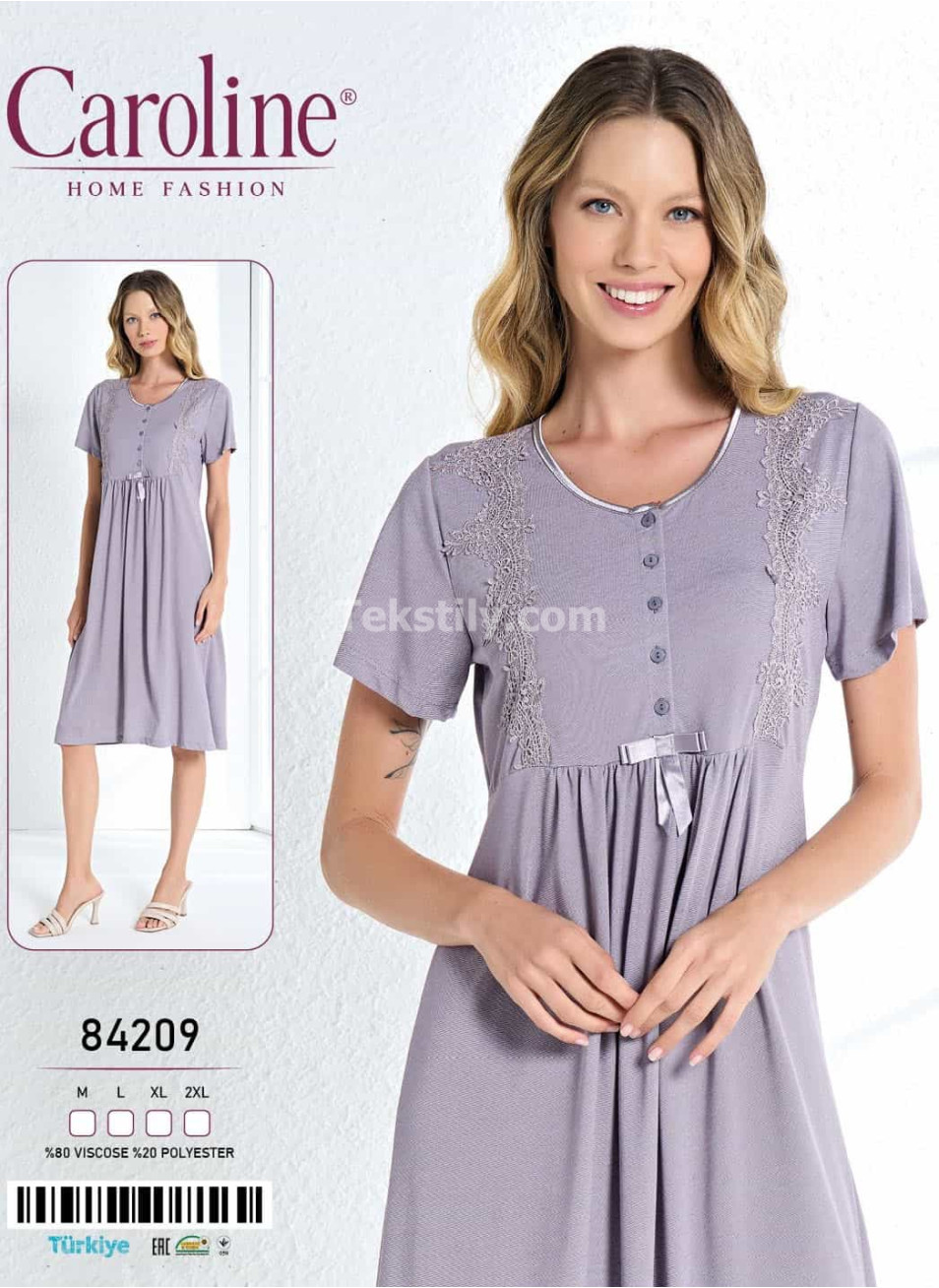 Женская Ночная Сорочка Caroline (M+L+XL+2XL)
