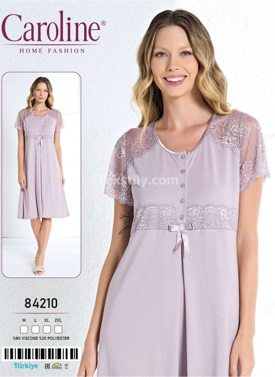 Женская Ночная Сорочка Caroline (M+L+XL+2XL)