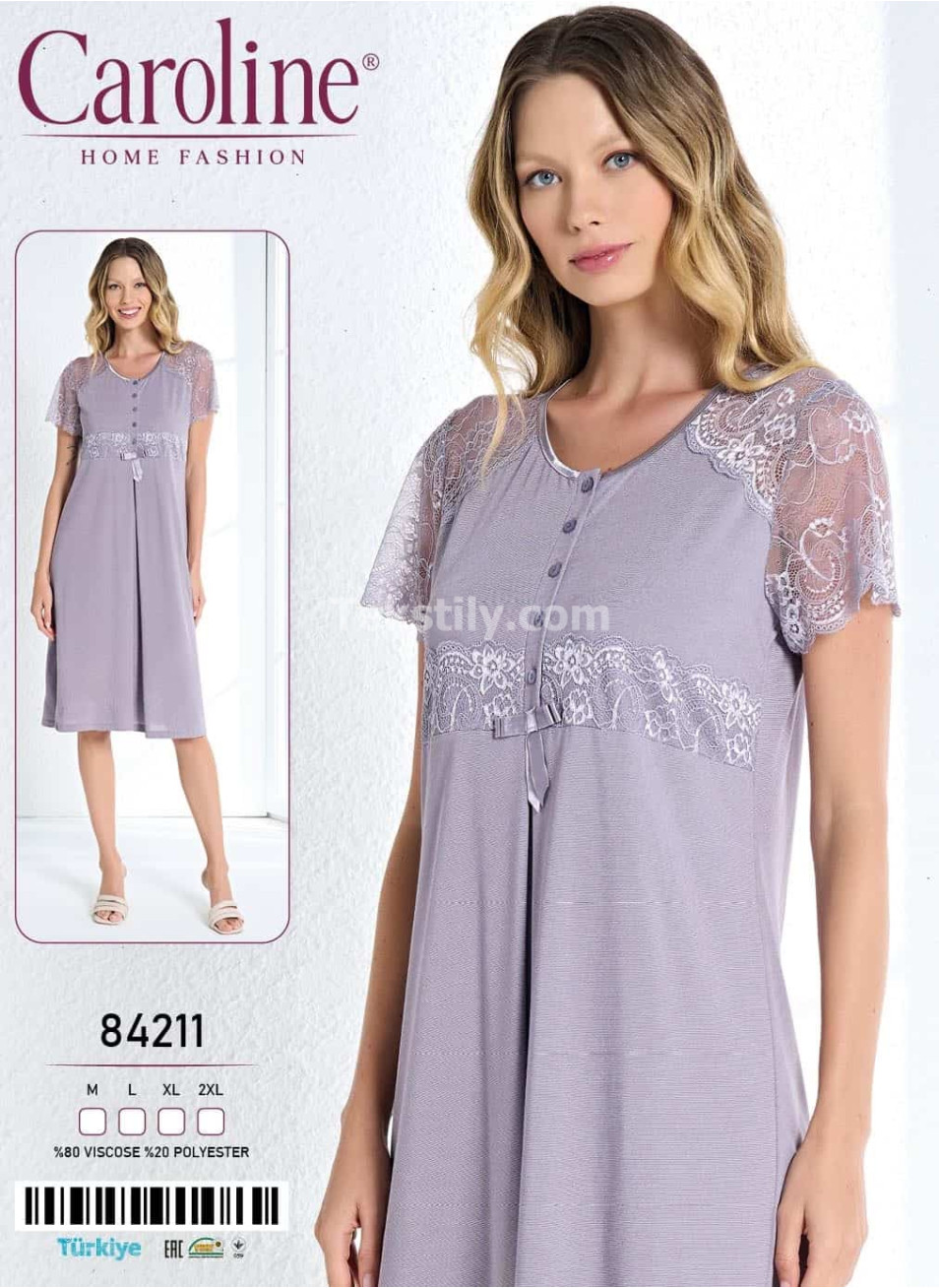 Женская Ночная Сорочка Caroline (M+L+XL+2XL)