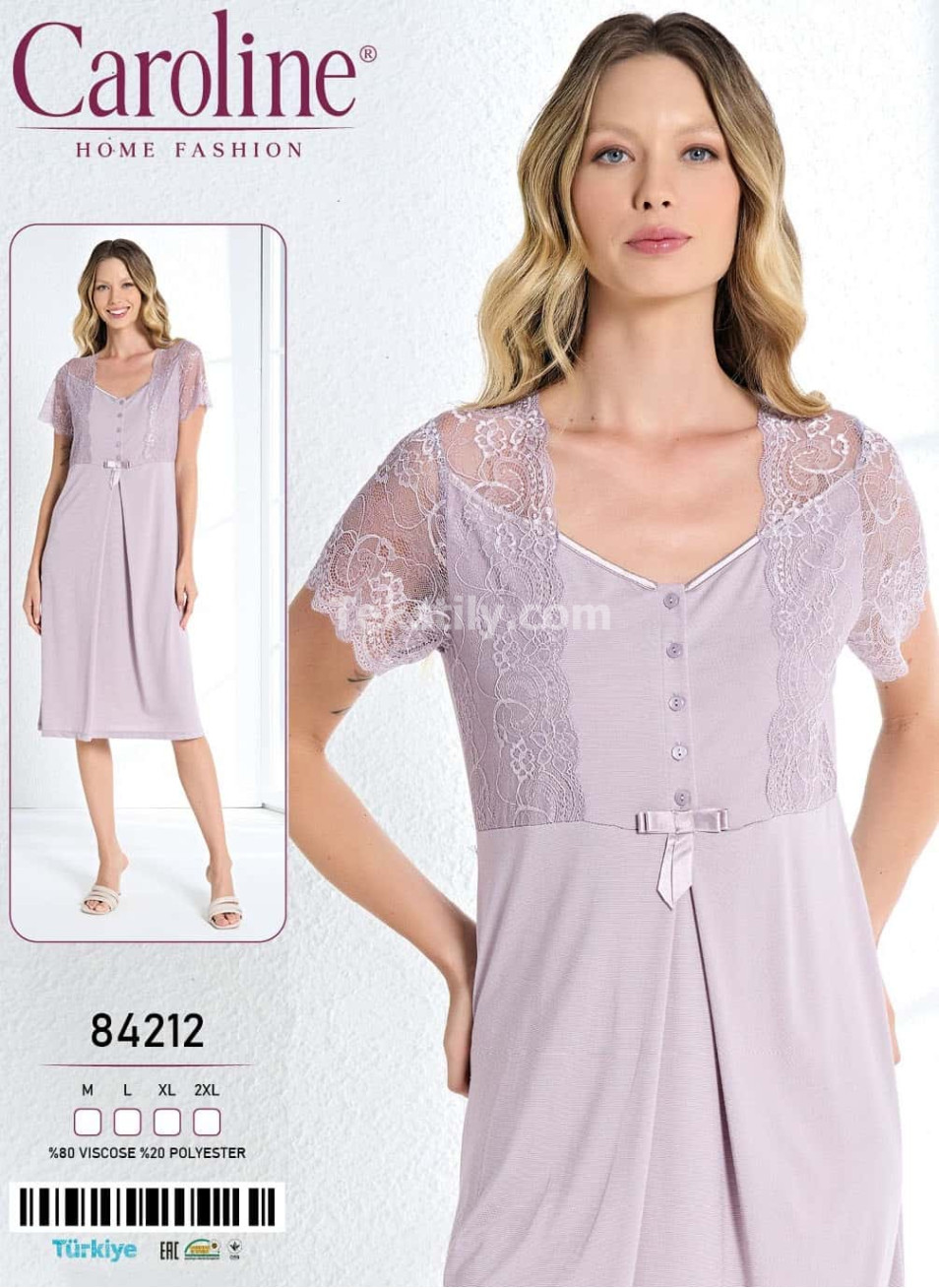 Женская Ночная Сорочка Caroline (M+L+XL+2XL)
