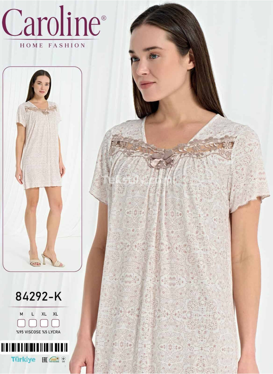 Женская Ночная Сорочка Caroline (M+L+XL+XL)