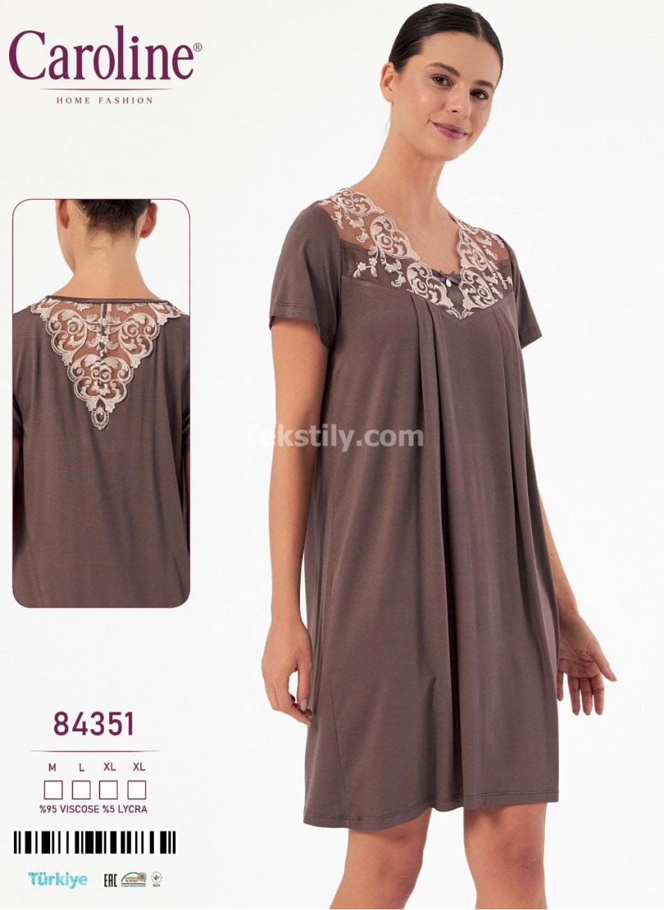 Женская Ночная Сорочка Caroline (M+L+XL+XL)