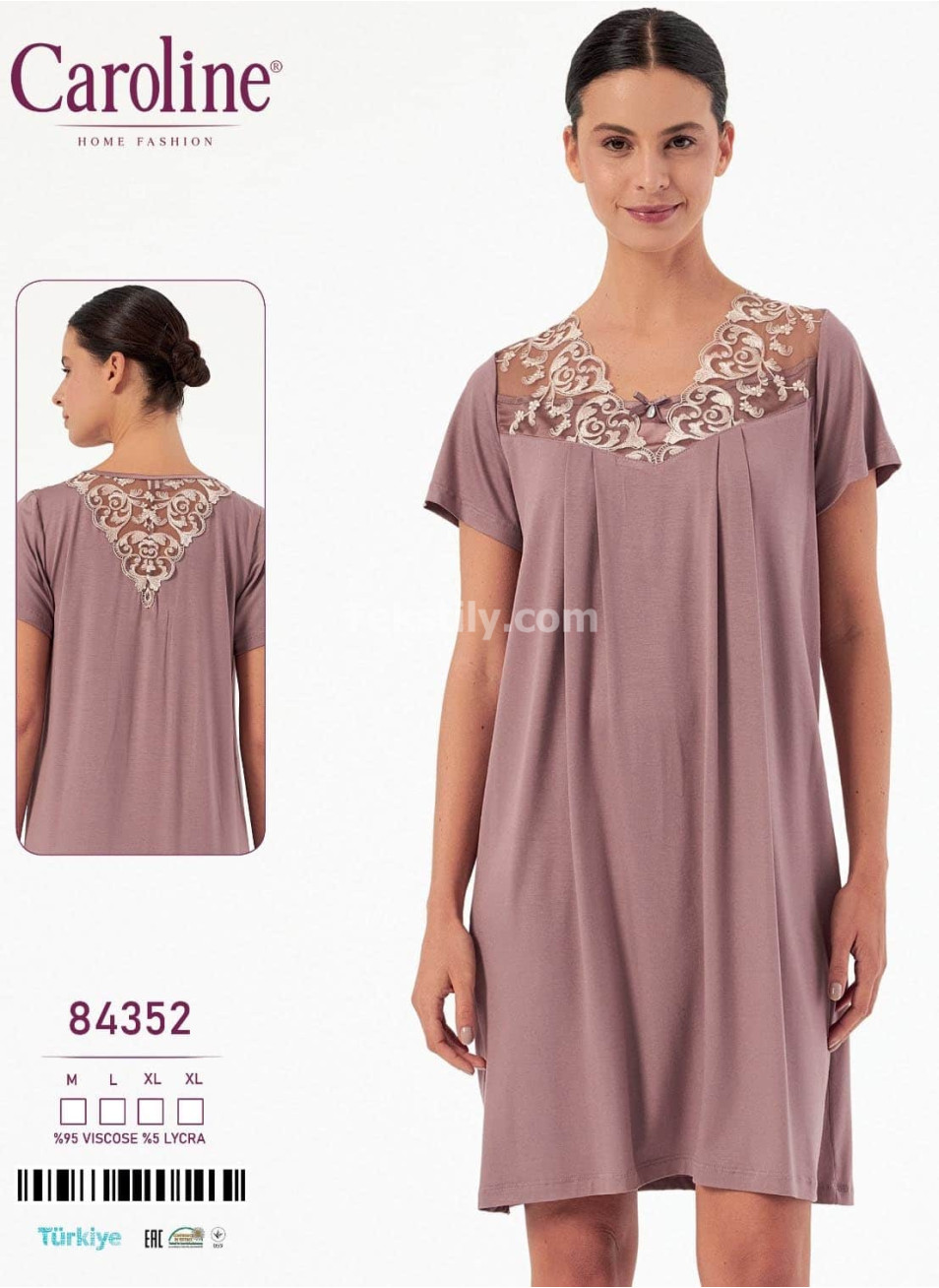 Женская Ночная Сорочка Caroline (M+L+XL+XL)