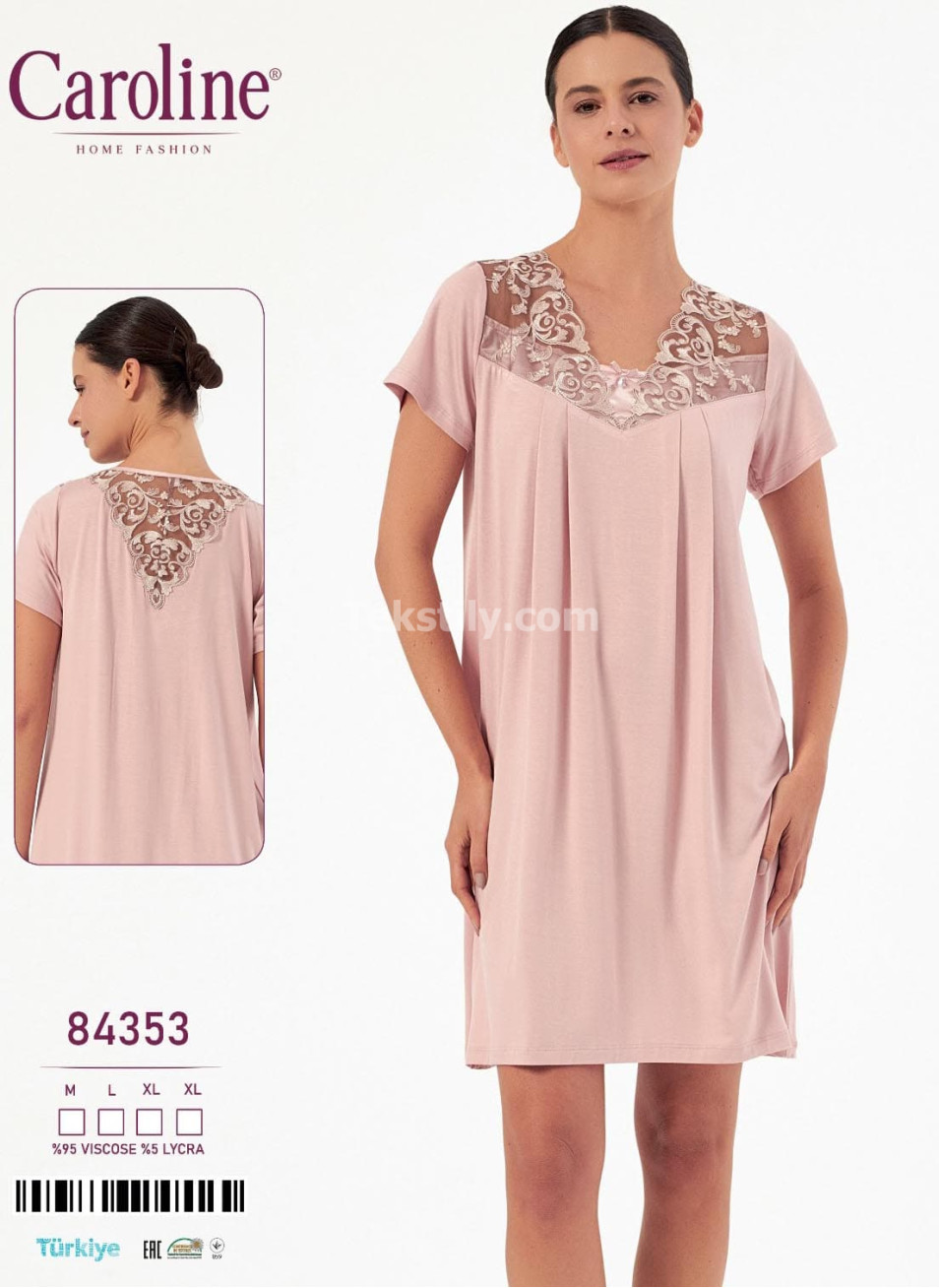 Женская Ночная Сорочка Caroline (M+L+XL+XL)