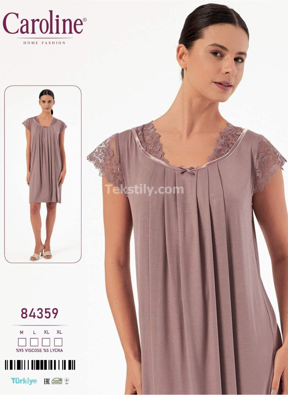 Женская Ночная Сорочка Caroline (M+L+XL+XL)
