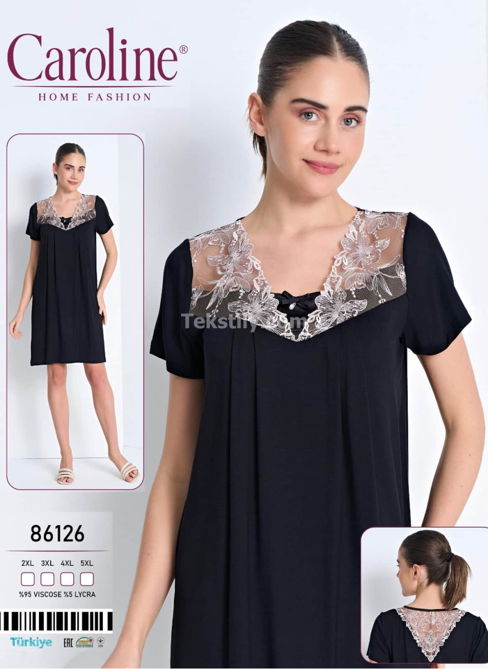 Женская Ночная Сорочка Caroline (2XL+3XL+4XL+5XL)