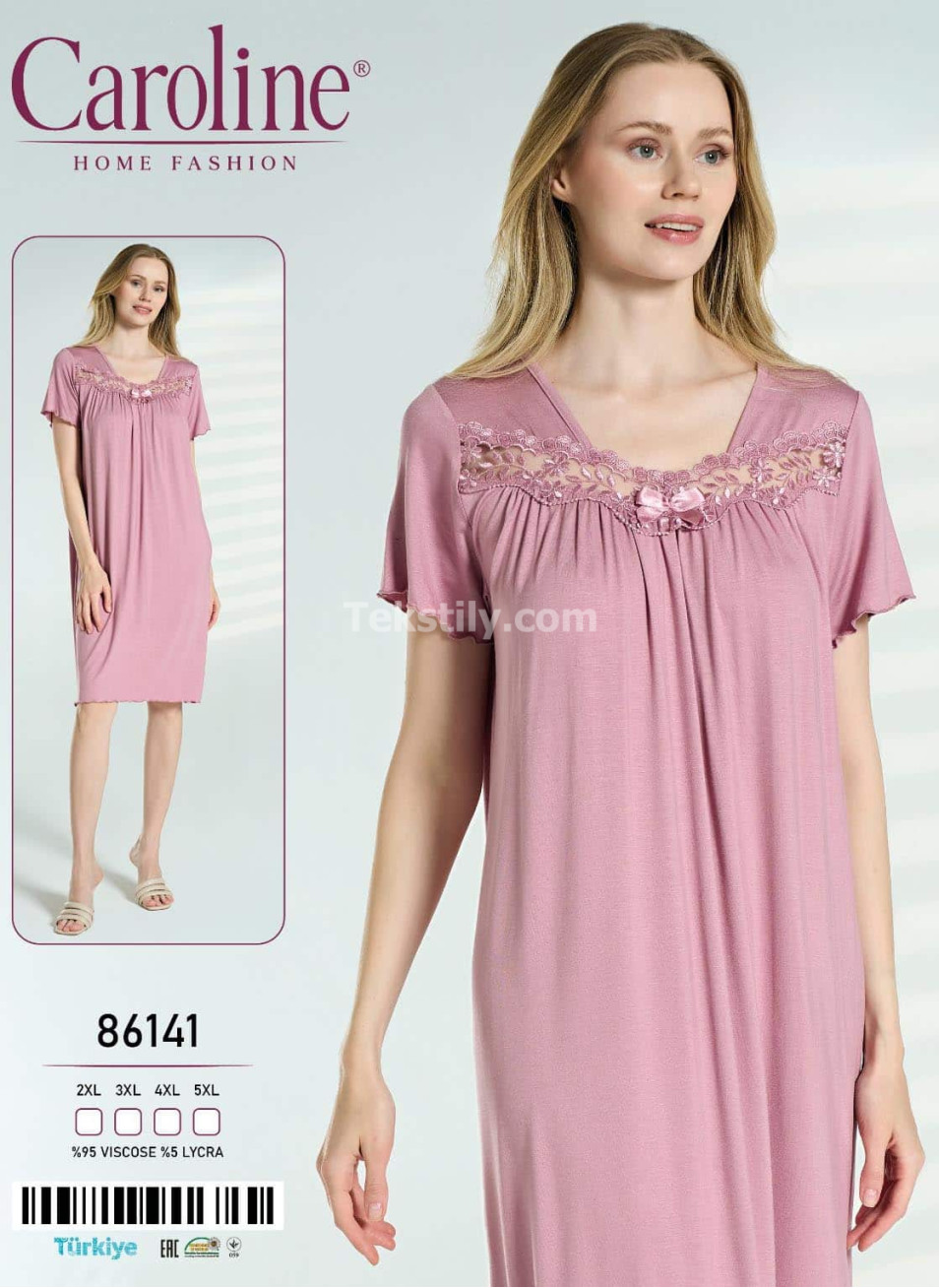 Женская Ночная Сорочка Caroline (2XL+3XL+4XL+5XL)