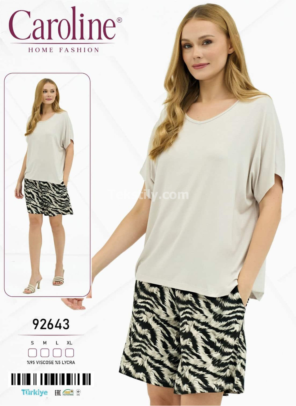 Женский Комплект с Шортами Caroline (S+M+L+XL)