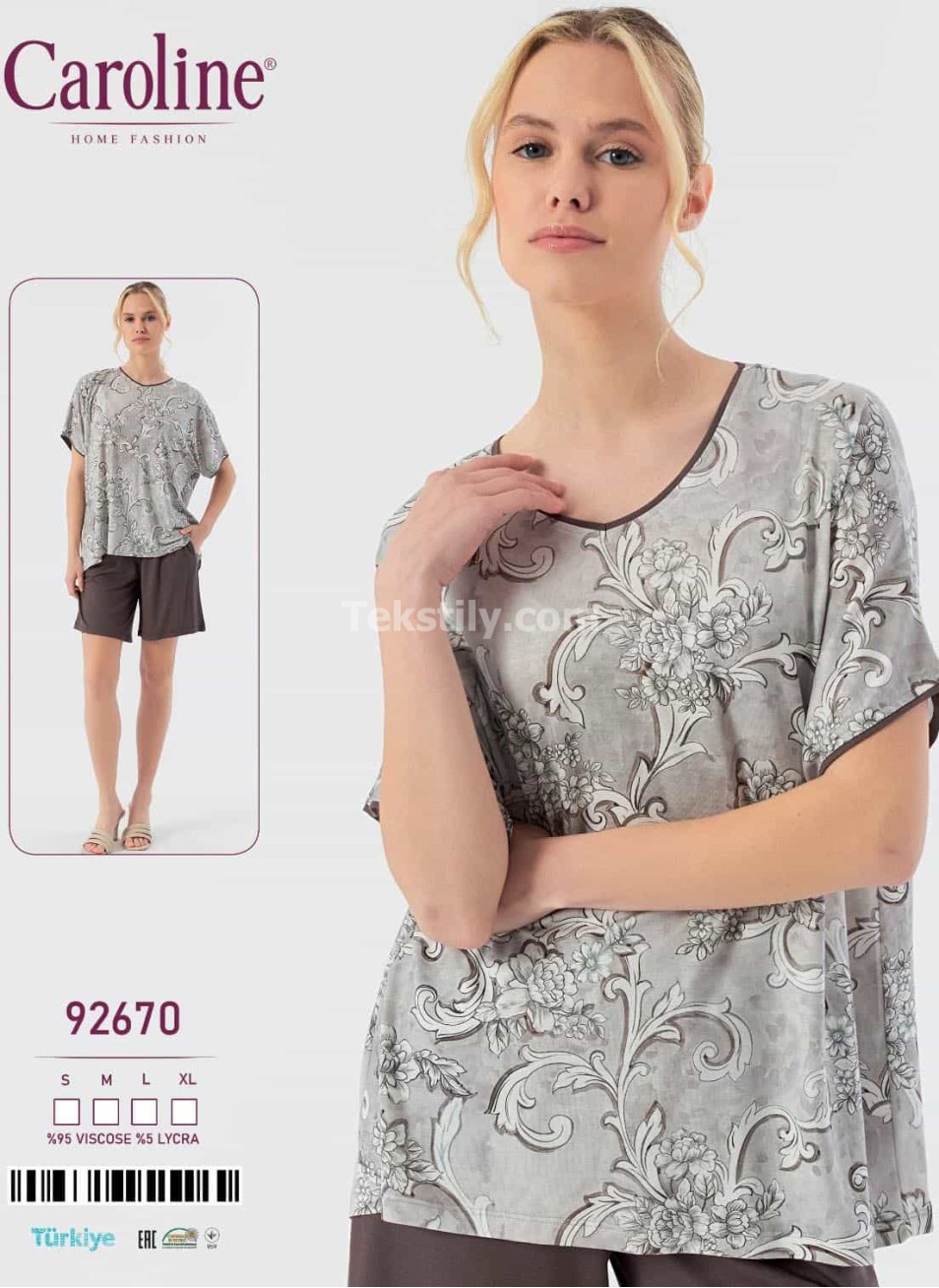 Женский Комплект с Шортами Caroline (S+M+L+XL)