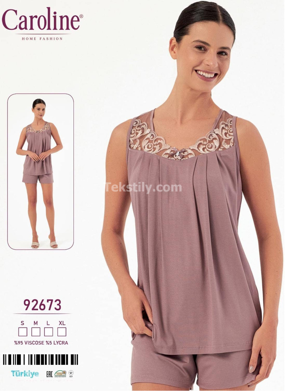 Женский Комплект с Шортами Caroline (S+M+L+XL)