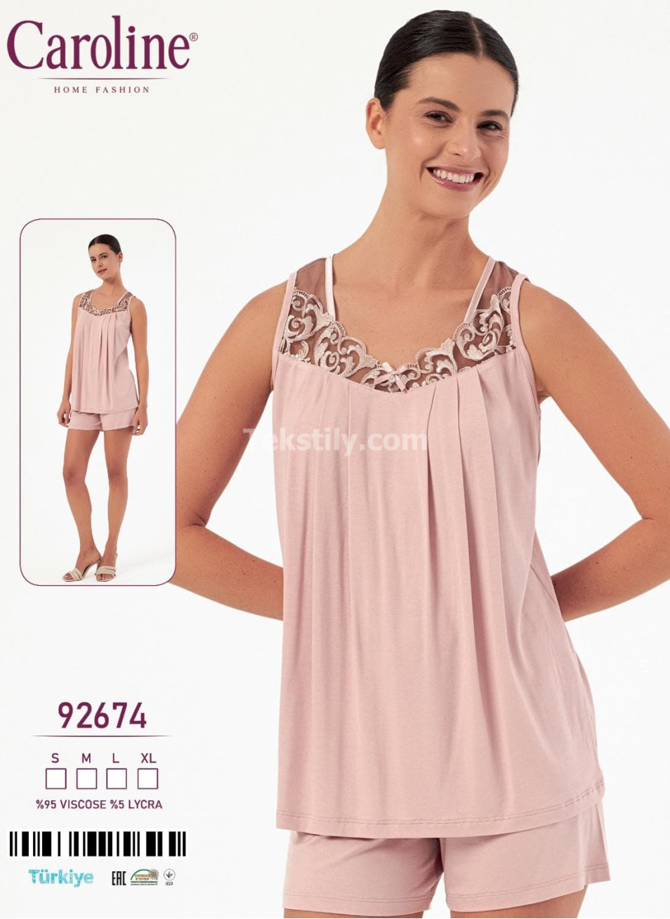 Женский Комплект с Шортами Caroline (S+M+L+XL)