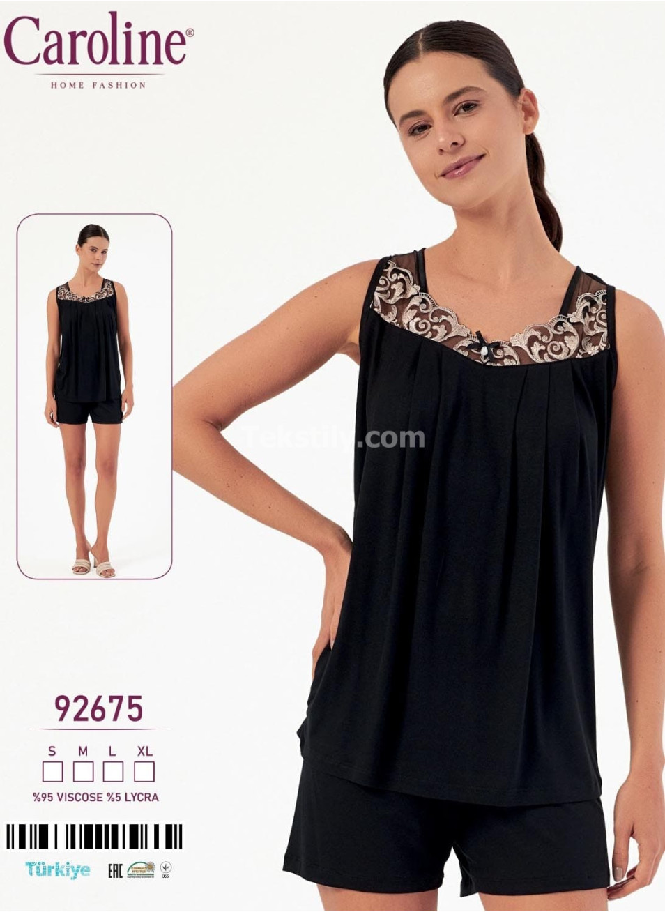 Женский Комплект с Шортами Caroline (S+M+L+XL)