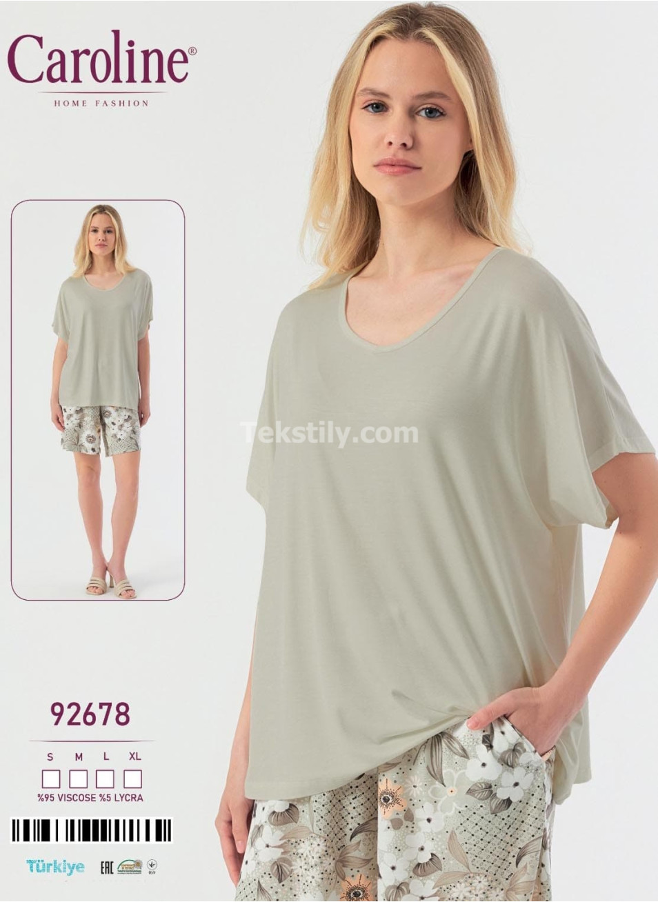 Женский Комплект с Шортами Caroline (S+M+L+XL)