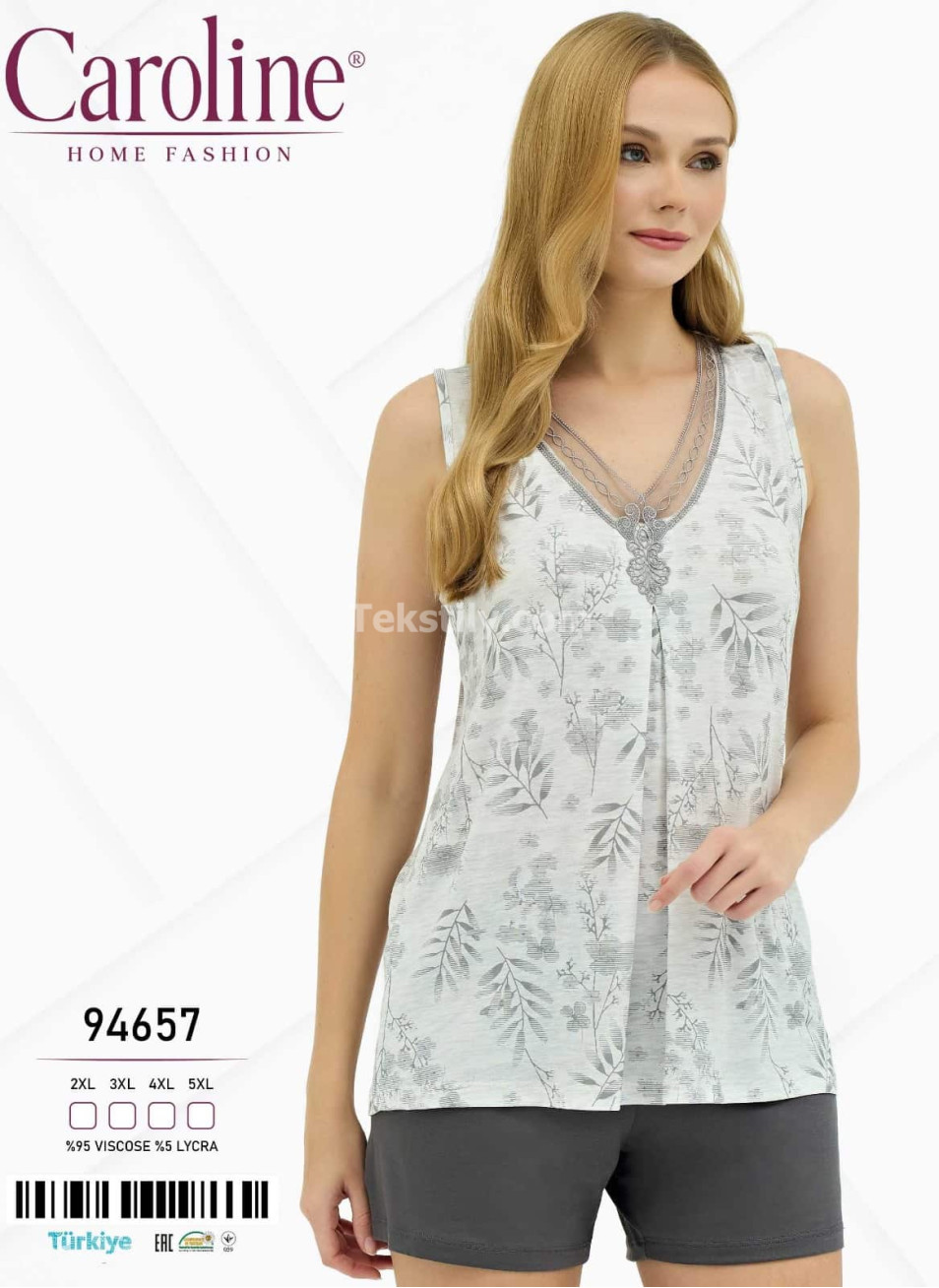 Женский Комплект с Шортами Caroline (2XL+3XL+4XL+5XL)