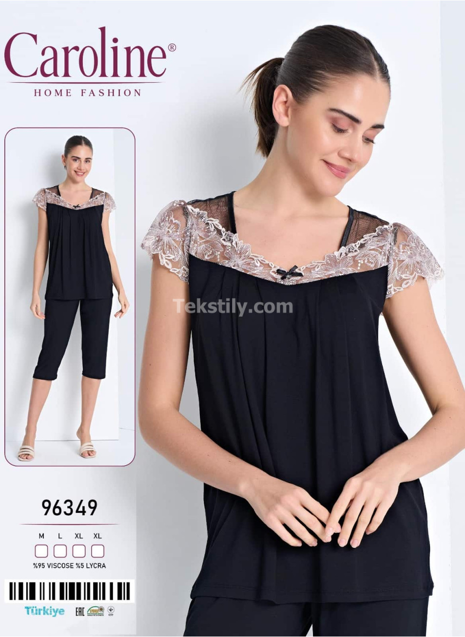 Пижама Женская Комплект с Капри Caroline (M+L+XL+XL)