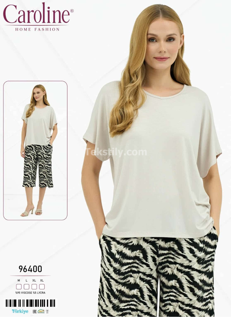 Женский Комплект с Капри Caroline (M+L+XL+XL)