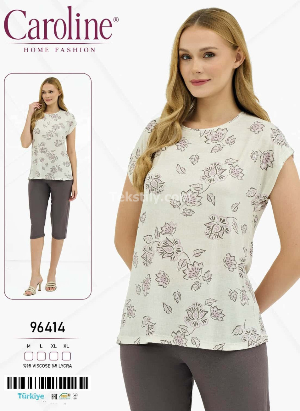 Женский Комплект с Капри Caroline (M+L+XL+XL)
