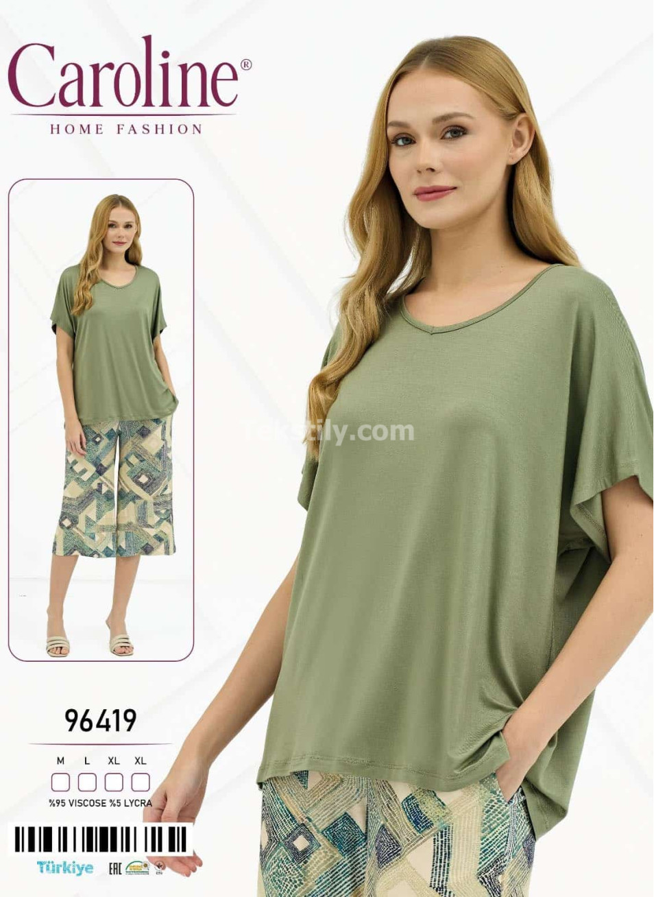Женский Комплект с Капри Caroline (M+L+XL+XL)