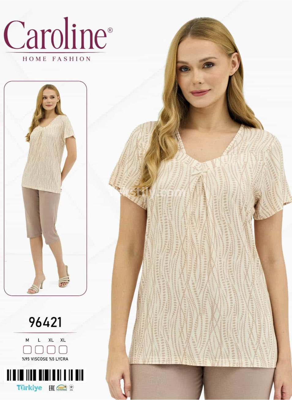 Женский Комплект с Капри Caroline (M+L+XL+XL)