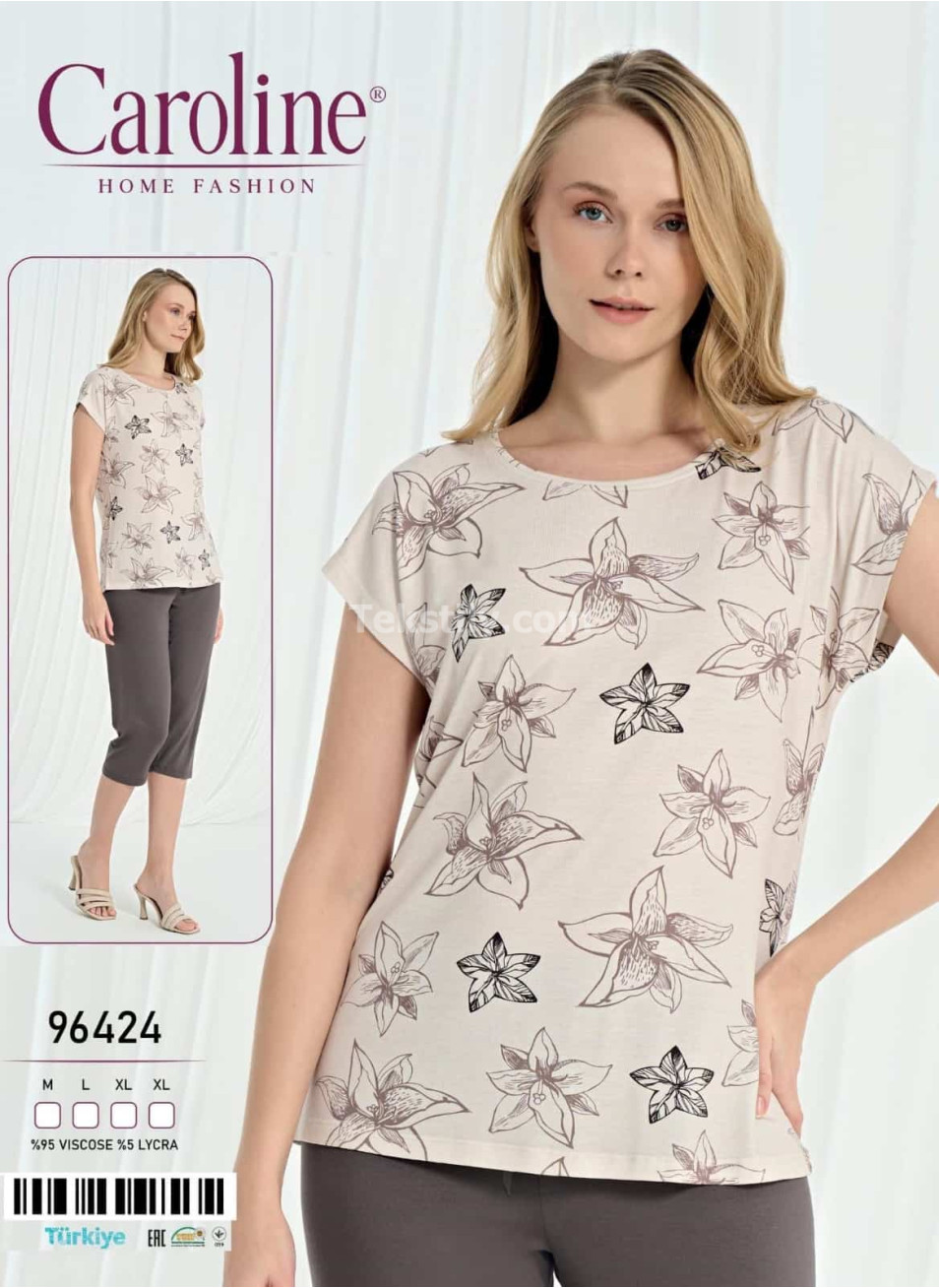 Женский Комплект с Капри Caroline (M+L+XL+XL)