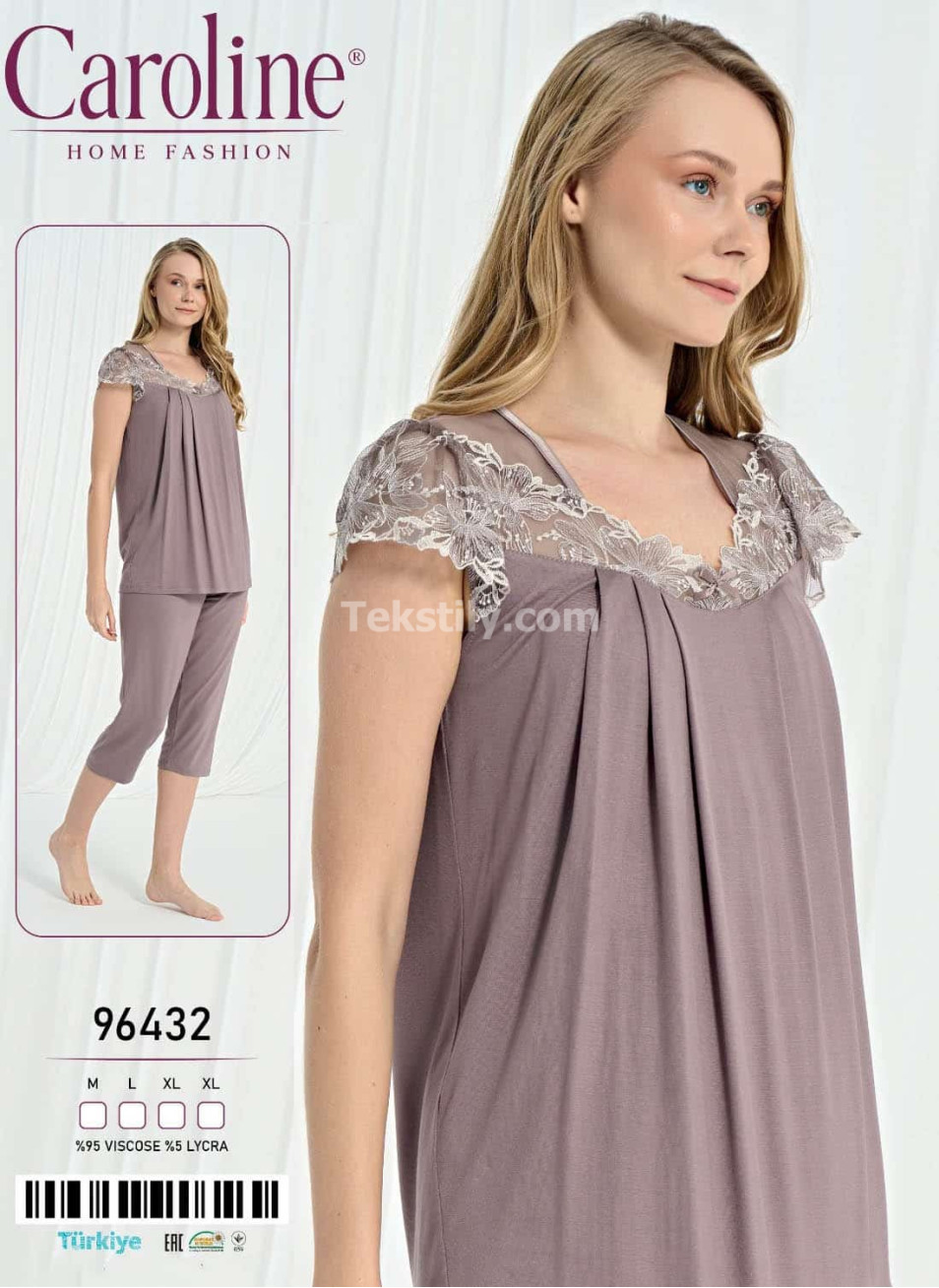Женский Комплект с Капри Caroline (M+L+XL+XL)