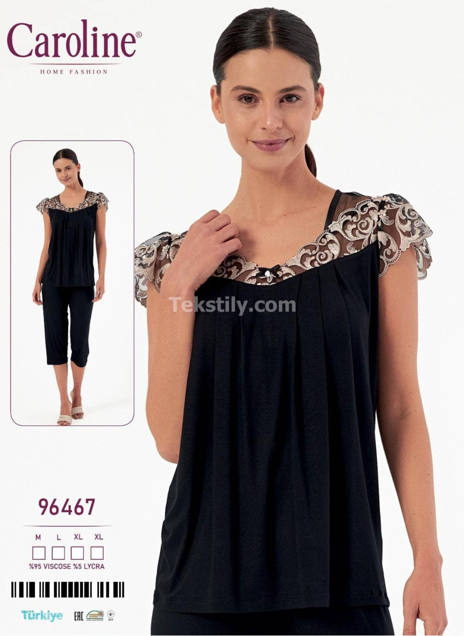 Женский Комплект с Капри Caroline (M+L+XL+XL)