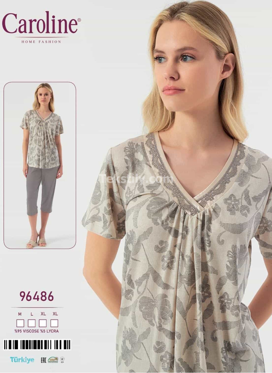 Женский Комплект с Капри Caroline (M+L+XL+XL)