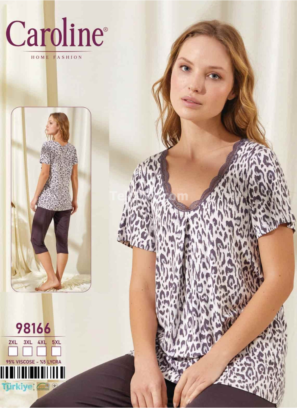 Женский Комплект с Капри Caroline (2XL+3XL+4XL+5XL)