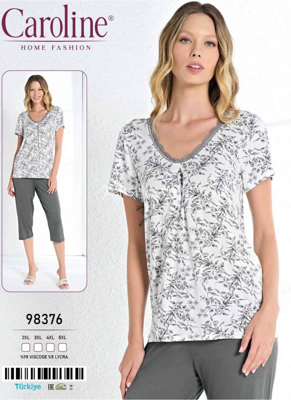 Женский Комплект с Капри Caroline (2XL+3XL+4XL+5XL)
