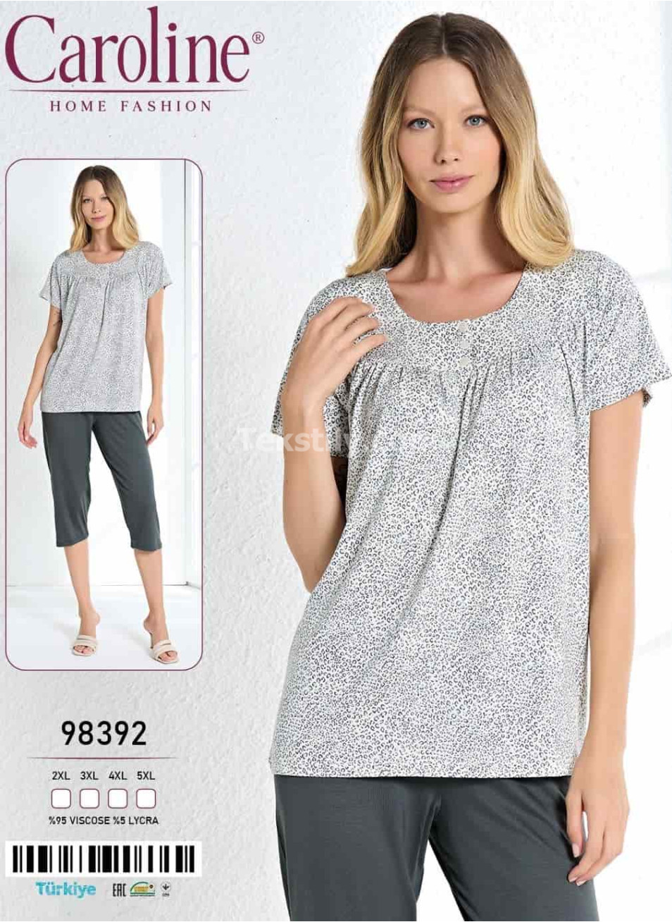 Женский Комплект с Капри Caroline (2XL+3XL+4XL+5XL)