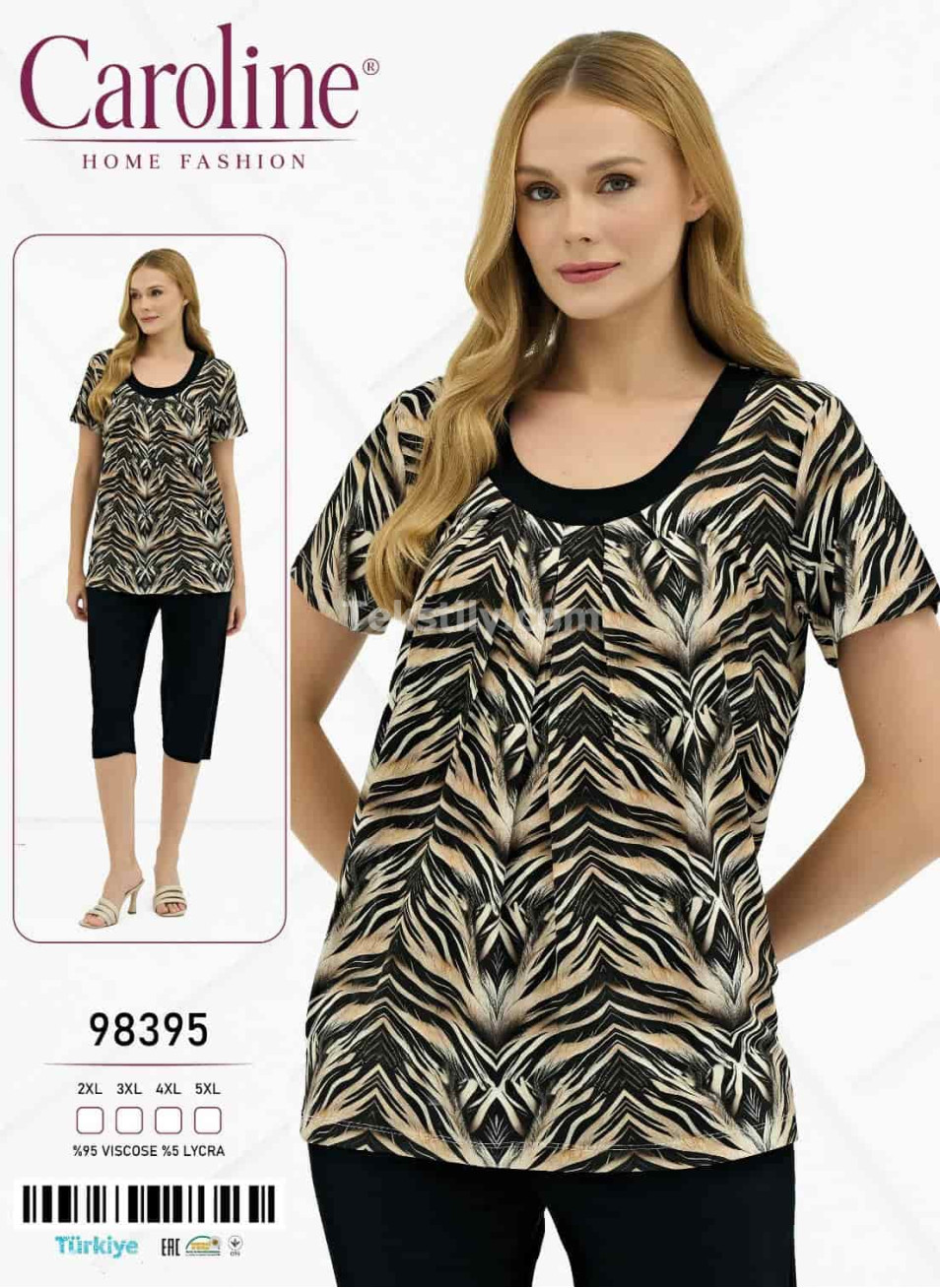 Женский Комплект с Капри Caroline (2XL+3XL+4XL+5XL)