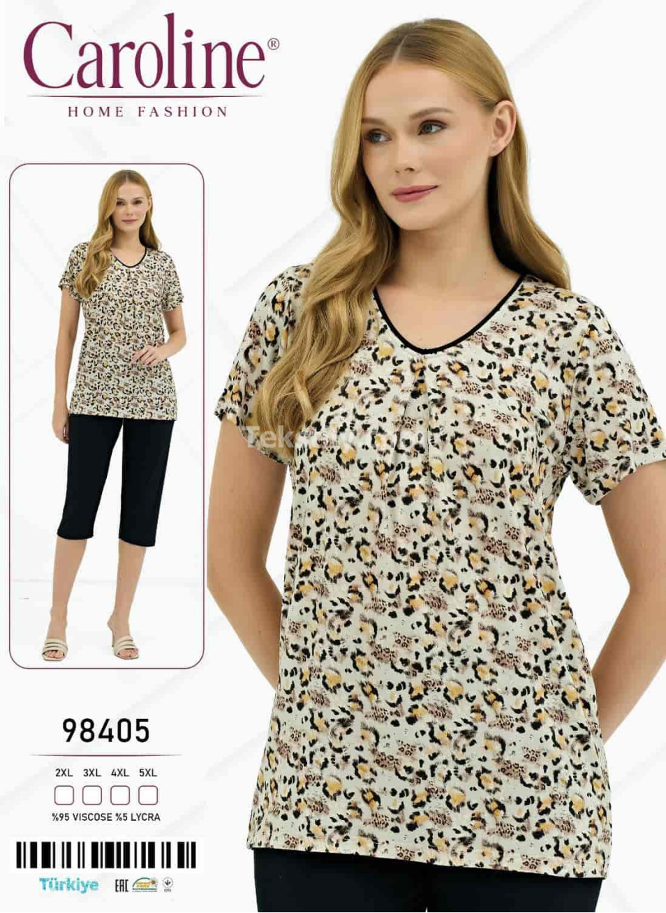 Женский Комплект с Капри Caroline (2XL+3XL+4XL+5XL)