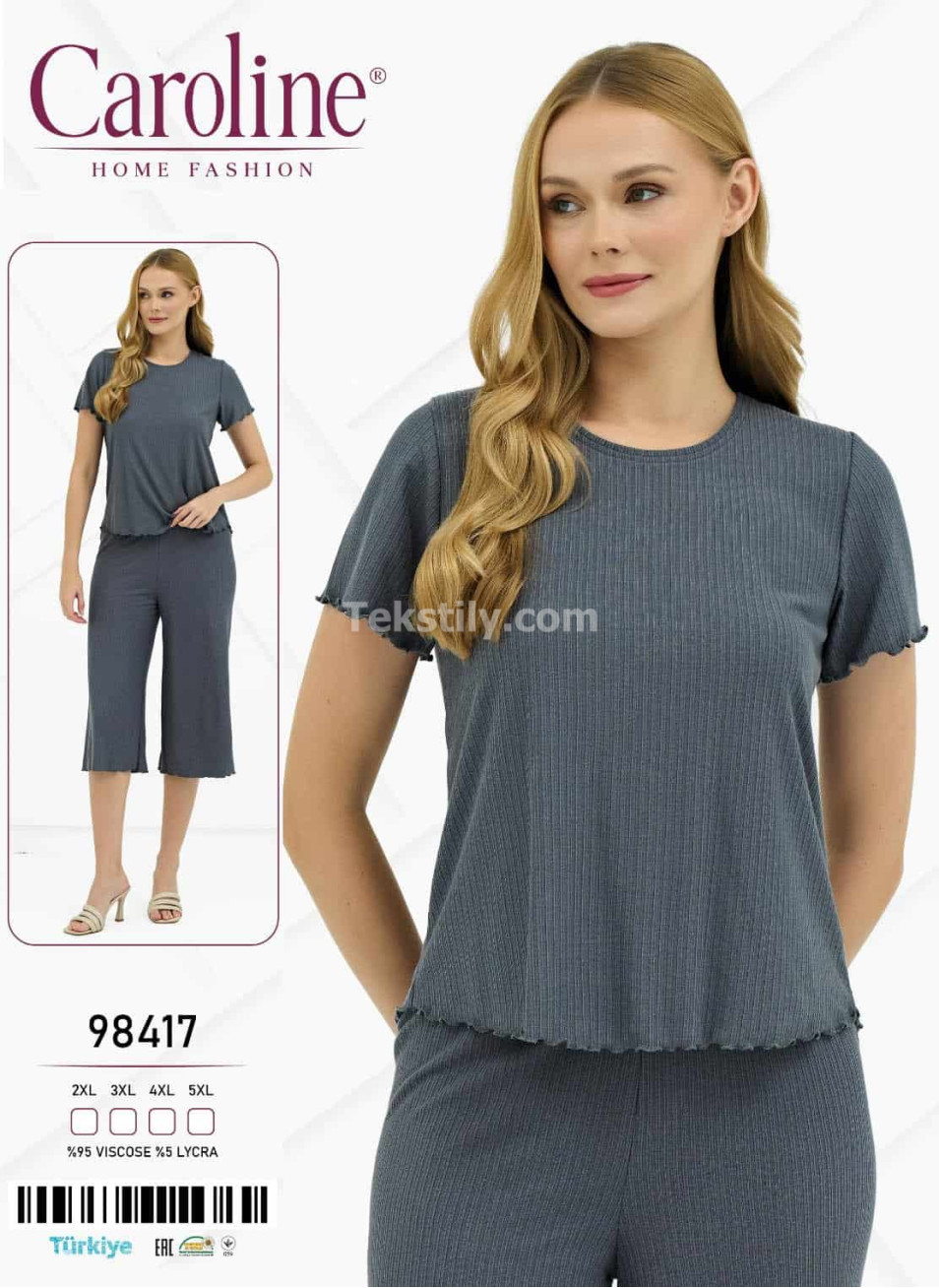 Женский Комплект с Капри Caroline (2XL+3XL+4XL+5XL)