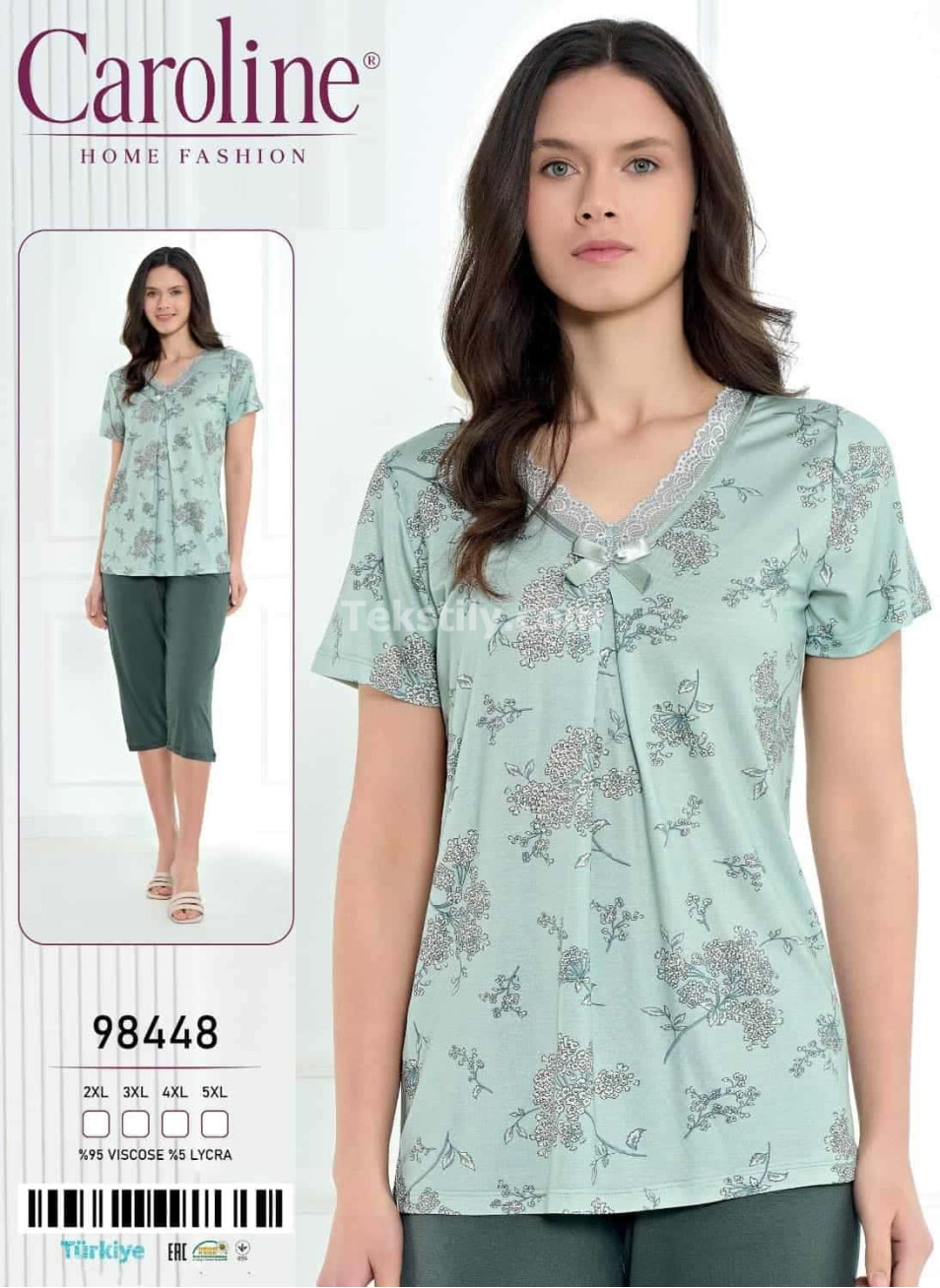 Женский Комплект с Капри Caroline (2XL+3XL+4XL+5XL)