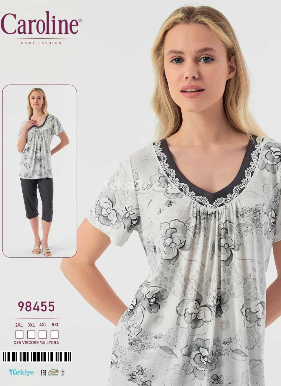 Женский Комплект с Капри Caroline (2XL+3XL+4XL+5XL)