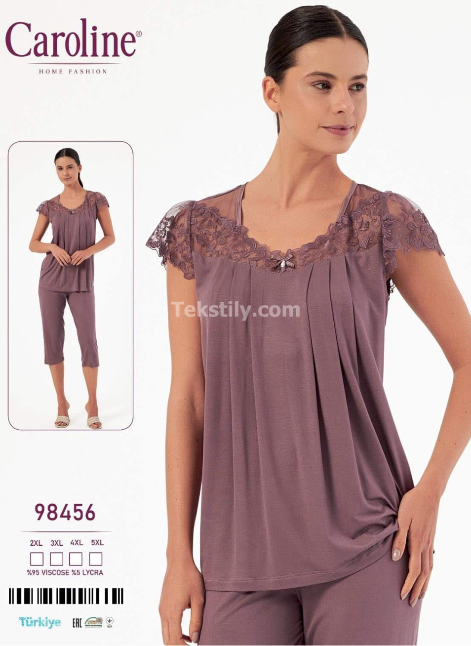 Женский Комплект с Капри Caroline (2XL+3XL+4XL+5XL)