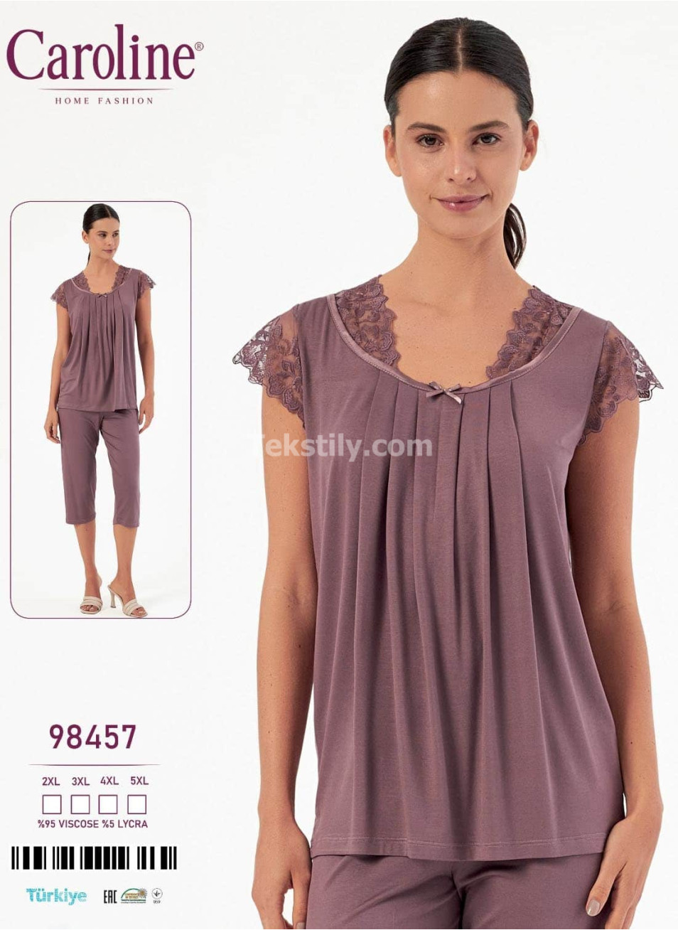 Женский Комплект с Капри Caroline (2XL+3XL+4XL+5XL)