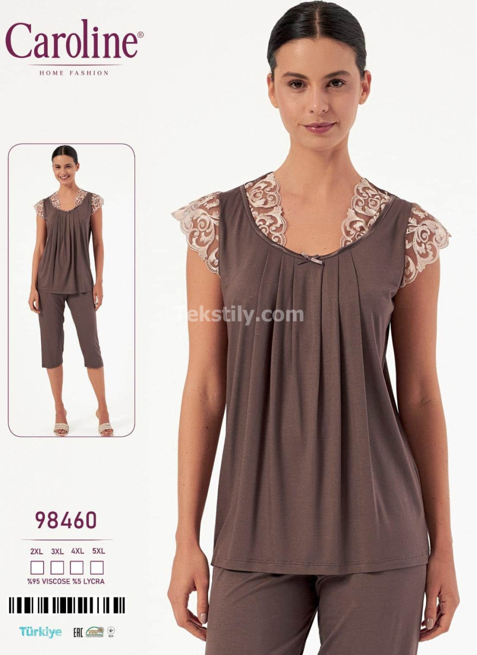 Женский Комплект с Капри Caroline (2XL+3XL+4XL+5XL)