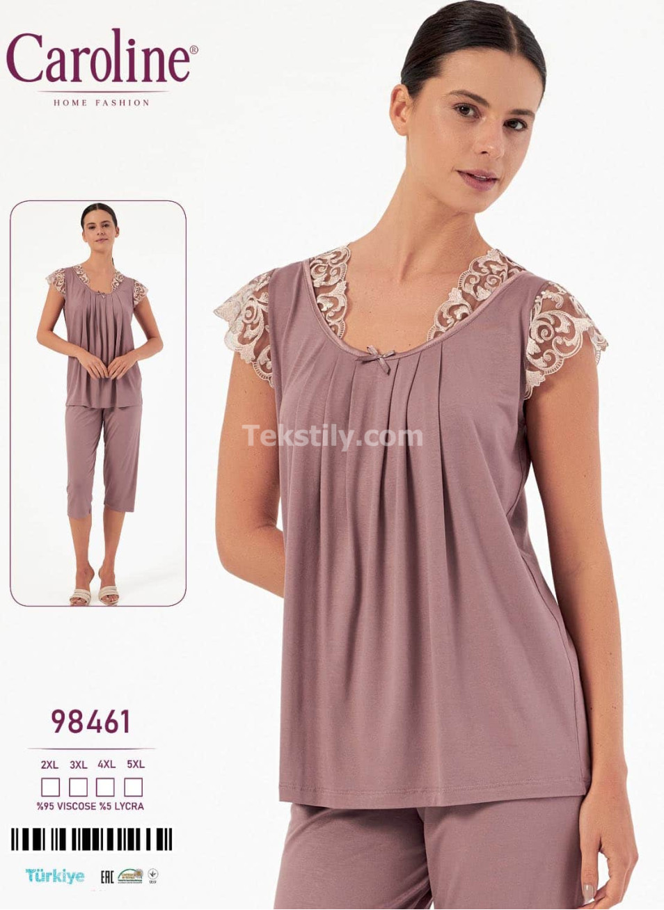 Женский Комплект с Капри Caroline (2XL+3XL+4XL+5XL)