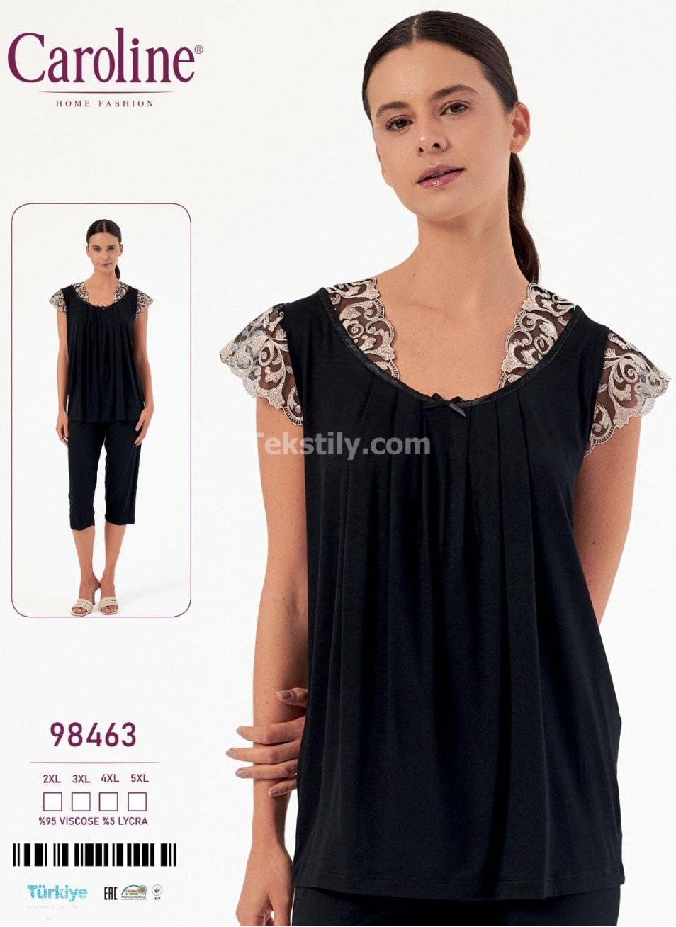 Женский Комплект с Капри Caroline (2XL+3XL+4XL+5XL)