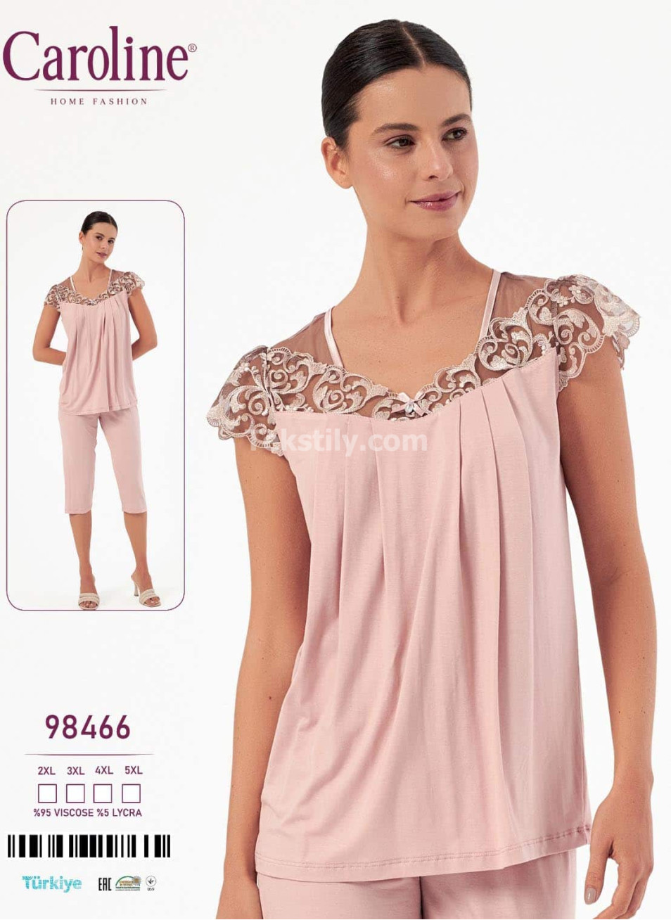 Женский Комплект с Капри Caroline (2XL+3XL+4XL+5XL)