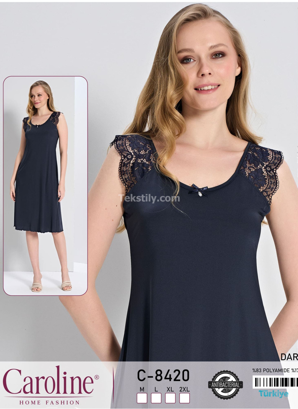 Женская Ночная Сорочка Caroline (M+L+XL+2XL)