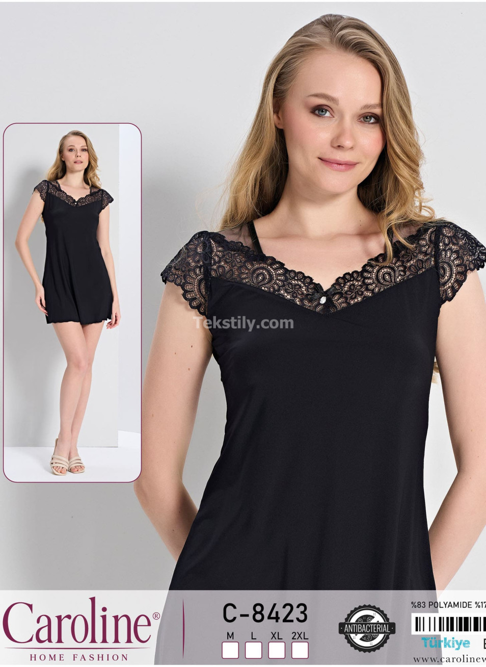 Женская Ночная Сорочка Caroline (M+L+XL+2XL)