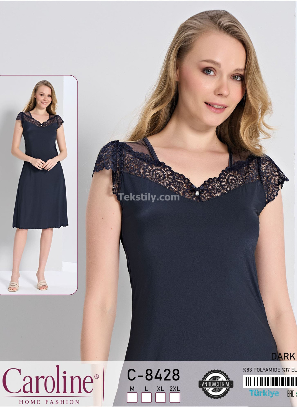 Женская Ночная Сорочка Caroline (M+L+XL+2XL)